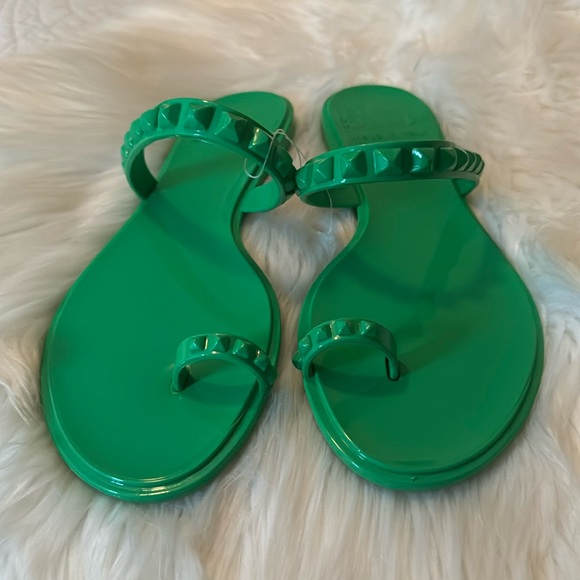 Carmen Sol Maria Flat Sandal Size 10 Green - Picture 10 of 11